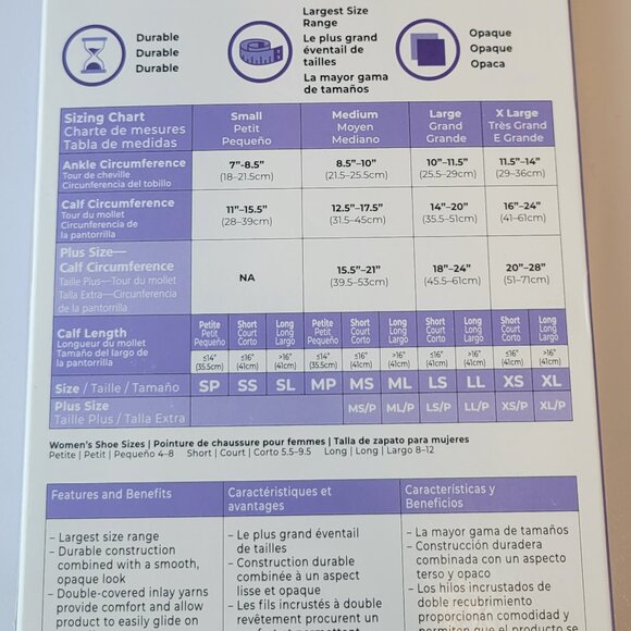 Sigvaris Medical Compression Hosiery / Knee-High / LL / Natural / 863CLLW33 - Picture 5 of 5